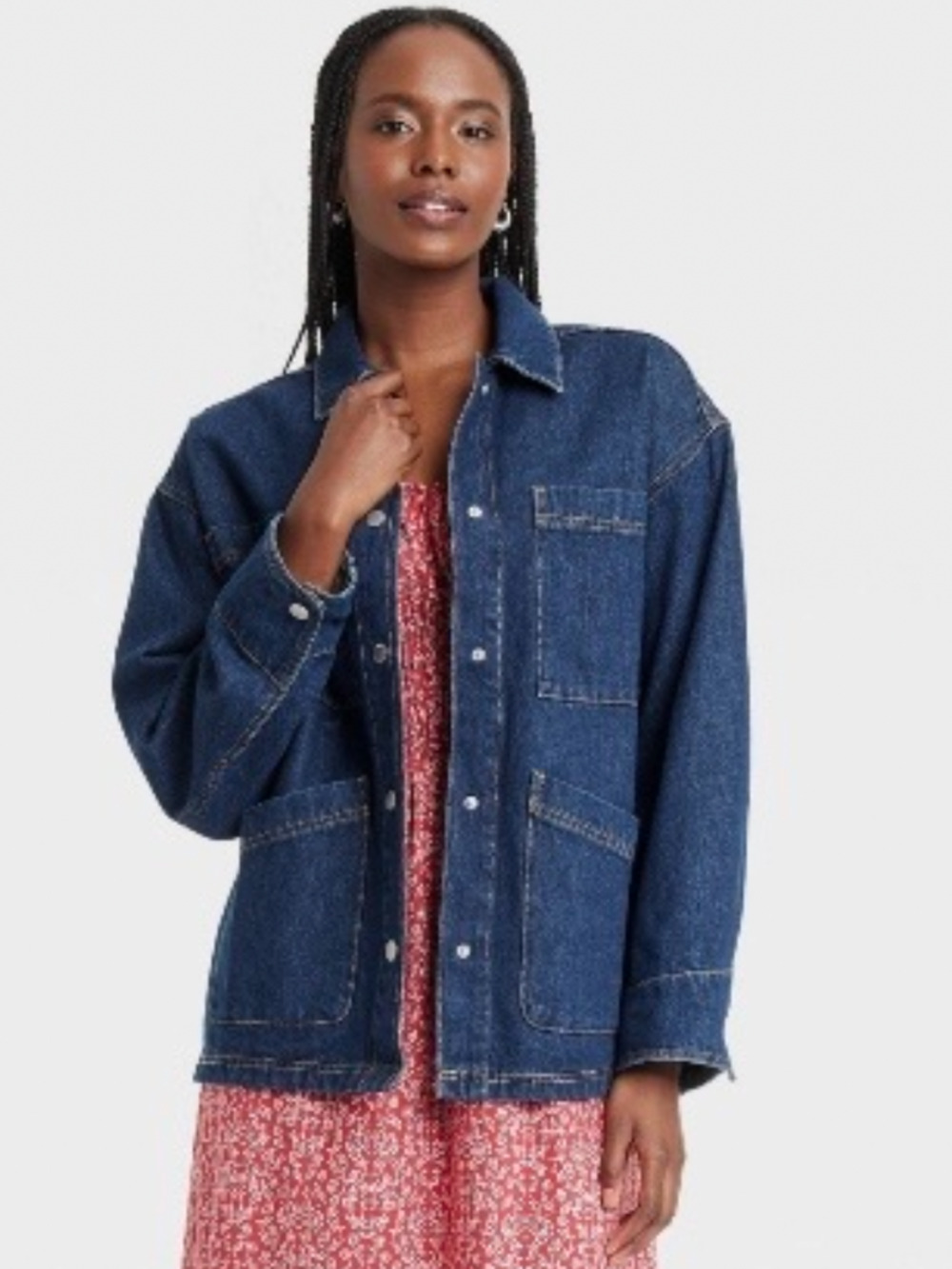 Women’s Denim Chore Coat - Universal ThreadDark Wash XL